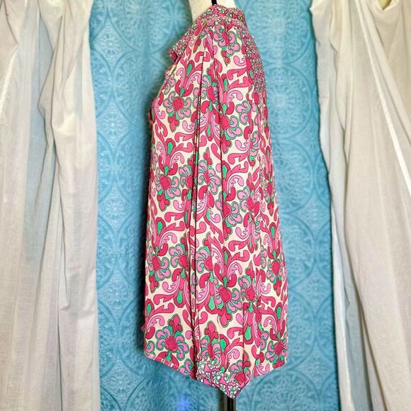 Esqualo Spanish Designed Baroque Print Blouse Sz 12 - Picture 4 of 9